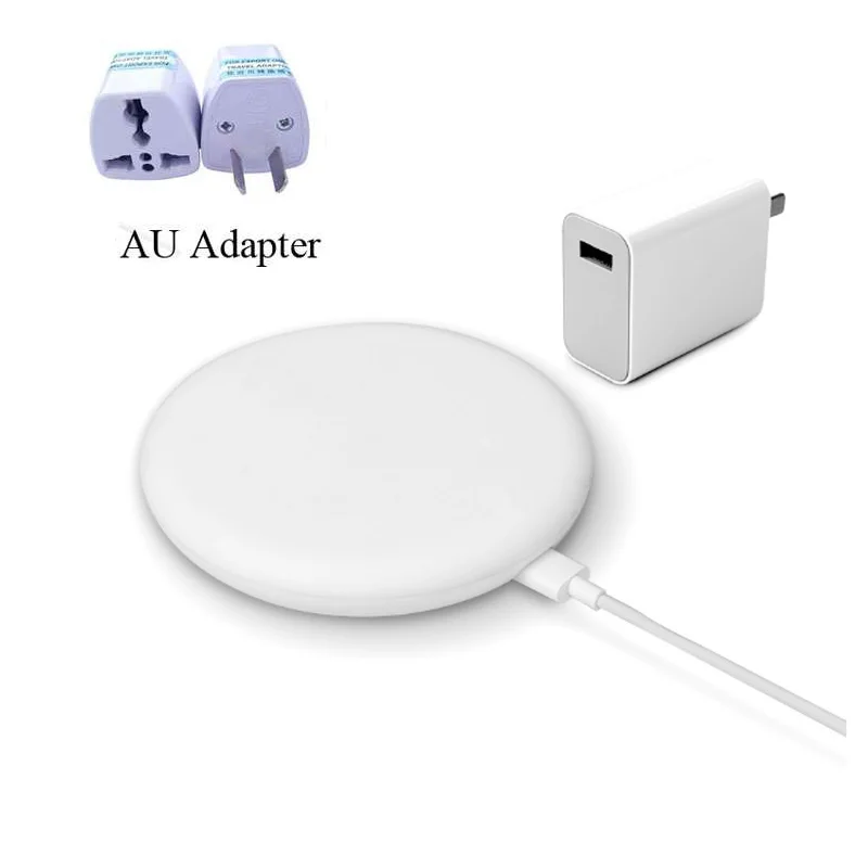 plug and AU adapter Оригинальное Беспроводное зарядное устройство Xiaomi 20 Вт Макс. 15 в 27 Вт разъем применяется к Xiaomi Mi9 MiX 2S Mix 3 Qi EPP10W для iPhone XS XR XS Max - Цвет: plug and AU adapter
