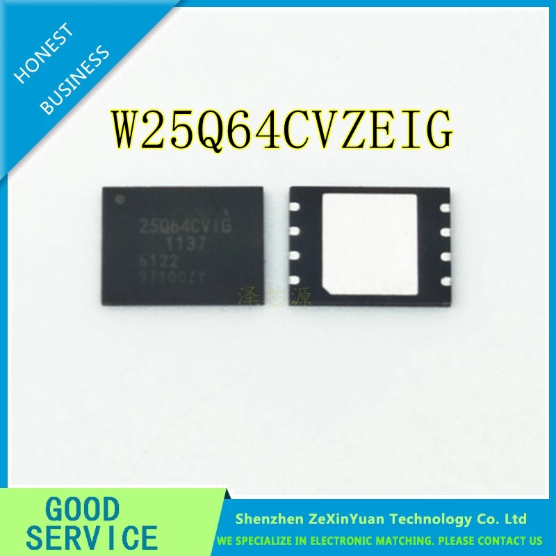 20 шт./лот W25Q64CVZEIG 25Q64CVEIG W25Q64CVIG 25Q64CVIG W25Q64 FLASH 64mbit 80MHZ 8wson NEW