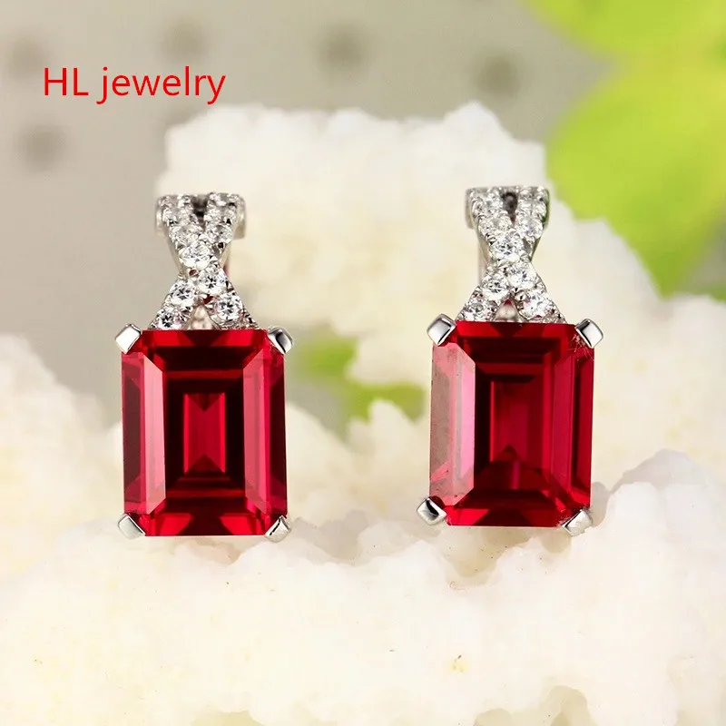 5.51ct синтетический красный корунд 7x9 мм геометрические ювелирные изделия из