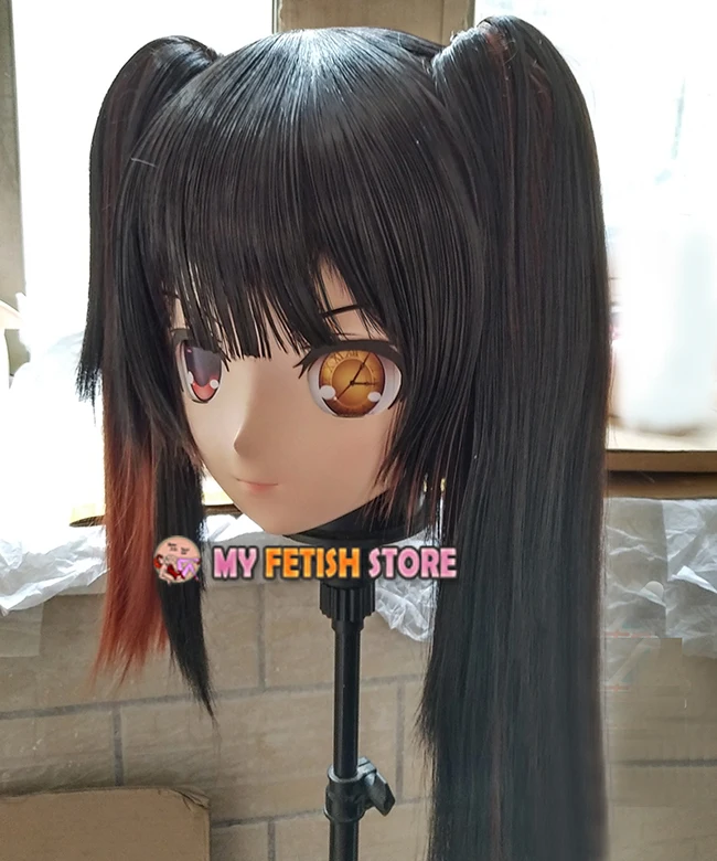 (KM122) Женская полимерная трансвестита ручной работы красивая девушка голова 3/4