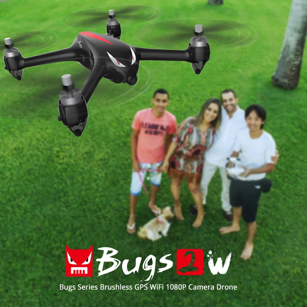 MJX B2W Bugs 2 W Monster WiFi FPV Бесщеточный с 1080 P HD камерой gps удержание высоты RC Квадрокоптер