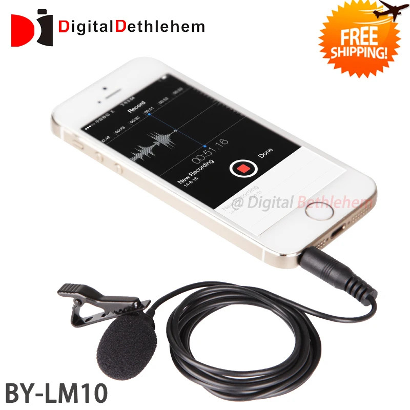 BOYA BY LM10 всенаправленный петличный микрофон для iPhone 6 5 4S 4 Sumsang GALAXY LG G3 htc один|lavalier