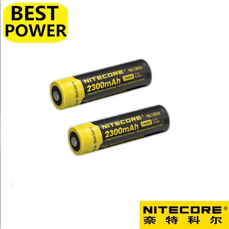 2 шт. Nitecore NL1823 18650 2300mAh 3 7 V 8.5Wh аккумуляторная батарея высокого качества с