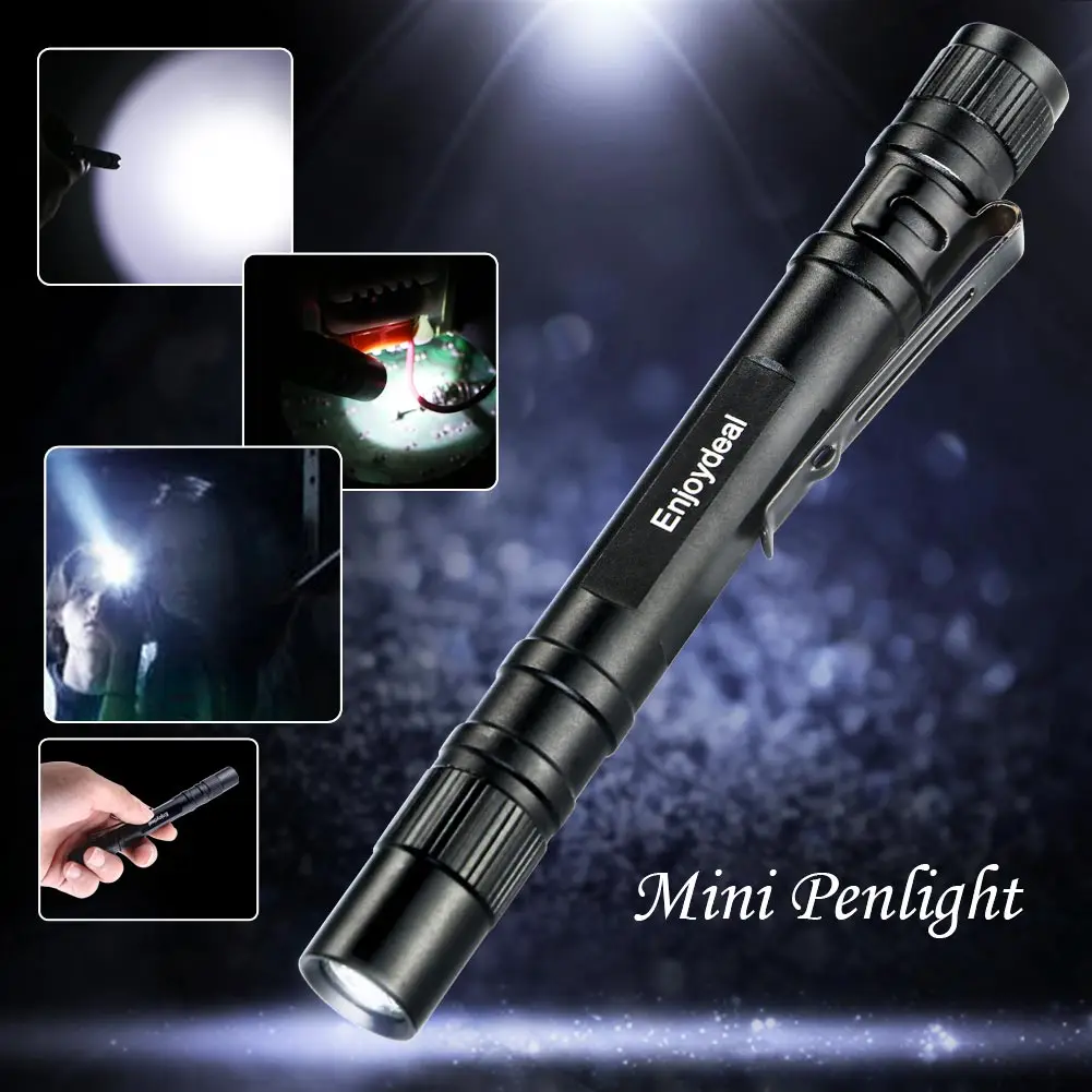 

Enjoydeal LED 1000Lumens Lamp Clip Mini Penlight Flashlight Torch 1PC For Outdoor Lights Hunting Fishing Camping Lamp