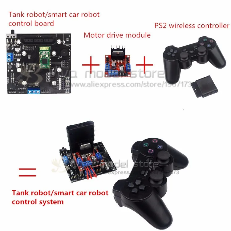 PS2 ручной пульт дистанционного управления для автомобиля/резервуара панель +
