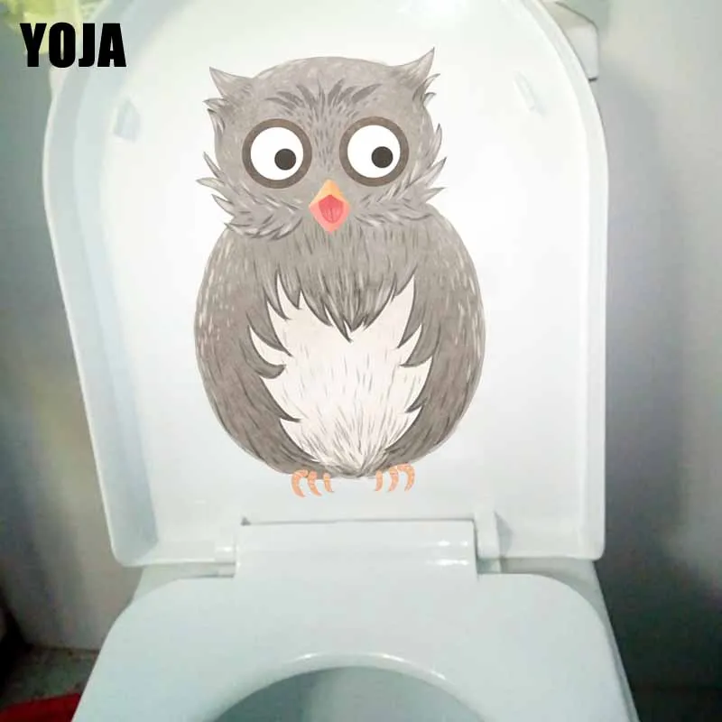 

YOJA 15.5X23.6CM Cute Owl Design Patterns Wall Decal Toilet Decal Bedroom Home Decor T5-0488
