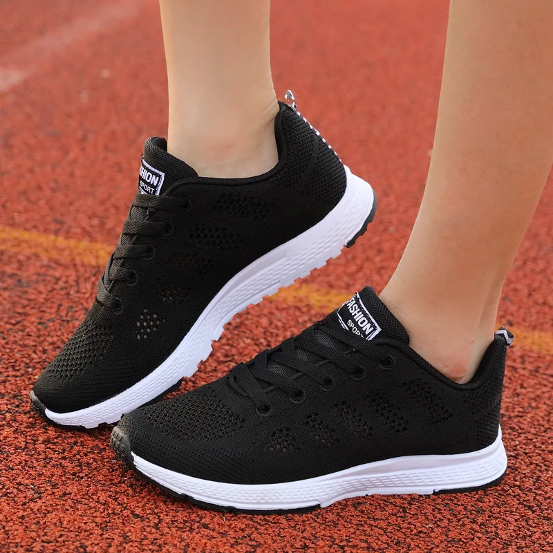Mesh Lace Up Для женщин вулканическая обувь дышащие летние прогулочная повседневная