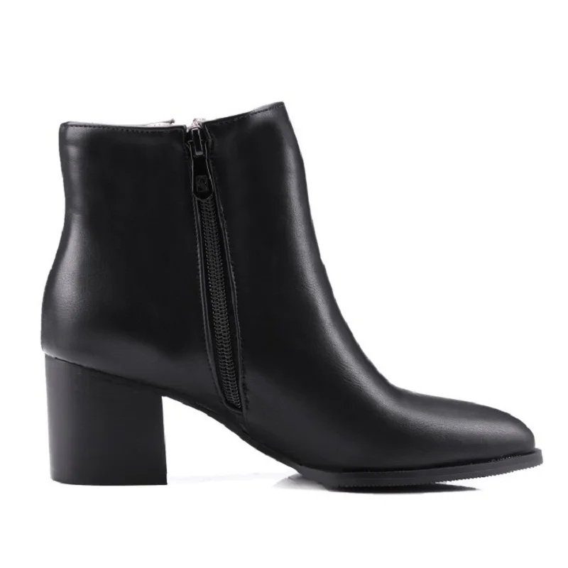 HEE GRAND/2017 г. Зимние женские ботильоны Новая Осенняя обувь из флока на высоком