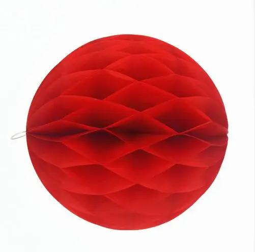 Red 1" 25 см соты шары свадьба день рождения ну вечеринку украшения детей душа ребенка свадебной событий ну вечеринку поставки бумажные фонарики для свадьбы W1606 - Цвет: Red