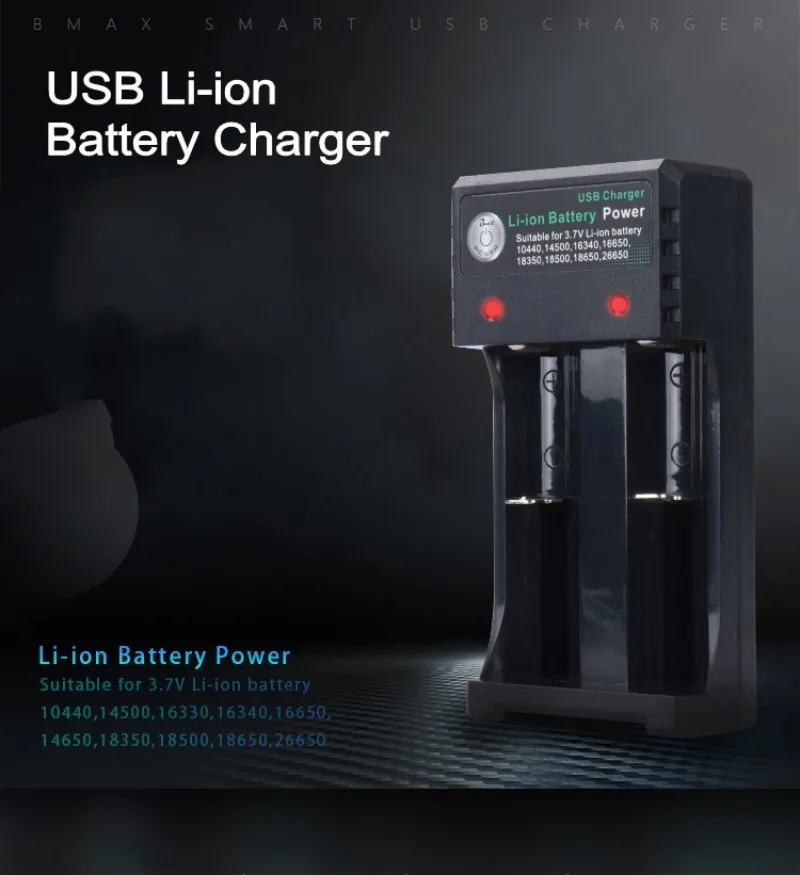 Tinhofire 2 слота USB 18650 интеллектуальное зарядное устройство для 10440 14500 16340 16650 14650 18350