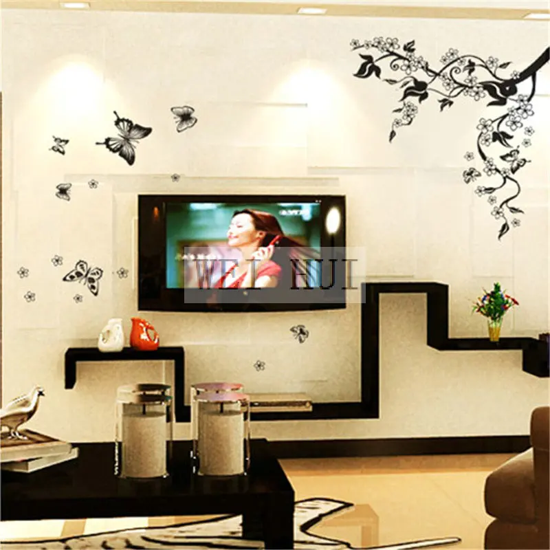 Танцы бабочка цветок bloom виниловые панно Книги по искусству стены Стикеры