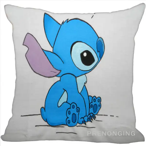 Pillowcase Заказная наволочка Обложка тематика «Лило и Стич»@ 01 квадратная Подушка на молнии Обложка печать(с одной стороны)#180117-139 - Color: Pillowcase