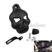 motorcycle blackchrome aluminum skull horn carburetor cover suit for harley softail dyna glide big twin electra 1992 2012