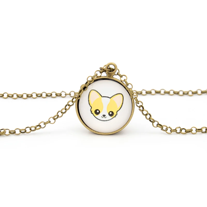 DIY Металлические милая собака изделия собаки чихуахуа брелок для ключей pom