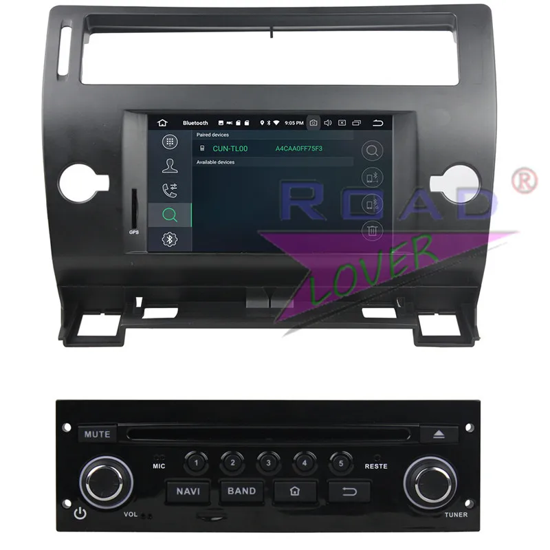 Roadlover Android 9 0 автомобильный DVD плеер для Citroen C4 2005 2011 Стерео GPS навигация Авторадио двойной Din 7 &quotOcta