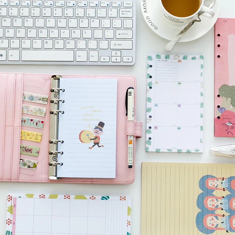 Наполнитель для креативных иллюстраций бумага Dokibook спиральный планер A5 личный