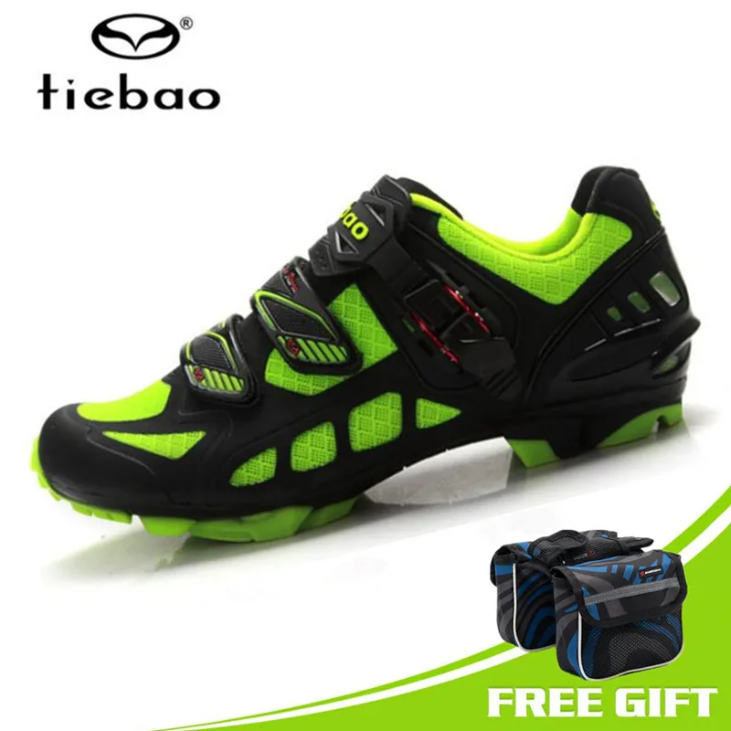 B1502 G Tiebao велосипедная обувь для мужчин Sapatilha Ciclismo Mtb chaussure vtt, обувь для велосипеда, самоблокирующаяся спортивная обувь для горного велосипеда - Цвет: B1502 G