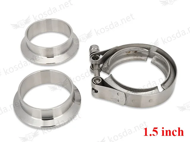Гоночный зажимной зажим v band 1," 1,25" 1,7" 2" 2,2" 2,5" 2,7" 3" SUS 304 из нержавеющей стали vband зажим фланец комплект V-band - Цвет: KD4140