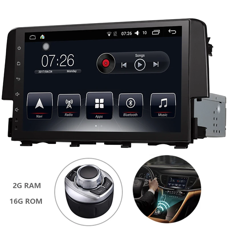 Android 7 1 Din Автомобильный мультимедийный dvd плеер для Honda CIVIC 2009 2011 GPS навигационная