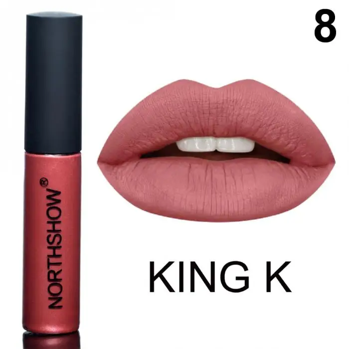 1 Pcs Matte Lipstick Waterproof Nude Velvet Liquid Lipstick Smooth High Pigmented Lip Glaze JIU55