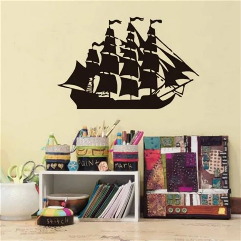 Художественный дизайн пиратский корабль настенные наклейки для детской комнаты
