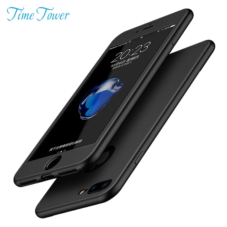 Time Tower Phone Case For Iphone 7 Silicone Back Soft Coque Plus Cover 2 In 1 Combo Protector Capa With Window |