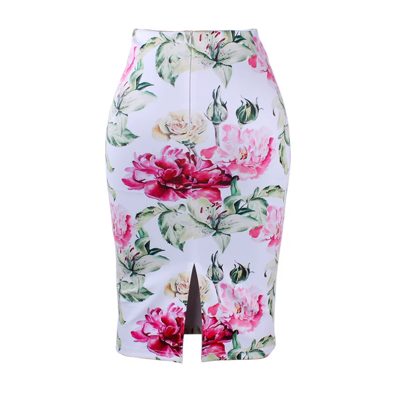 Женская юбка карандаш средней длины с 3D цветочным принтом|fashion pencil skirt|pencil skirtpencil