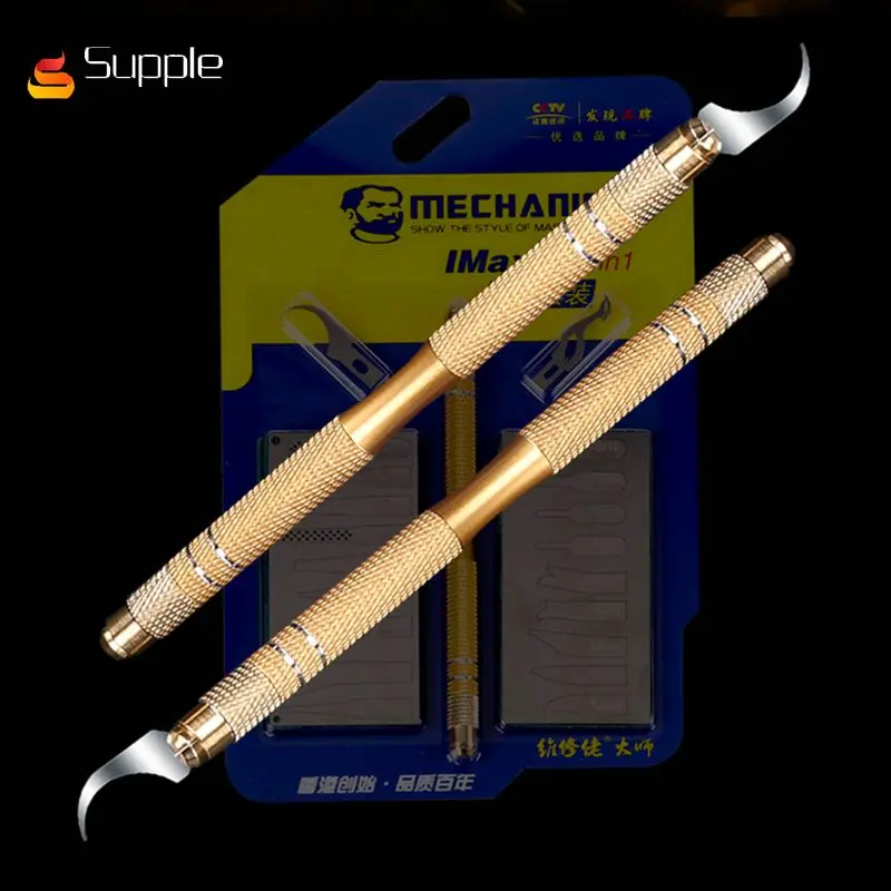 Mechanic 20-in-1 Multifunctional Mobile Phone Chip Motherboard Remove Blade Rework CPU cleaning Knife Shovel Glue Tool | Инструменты