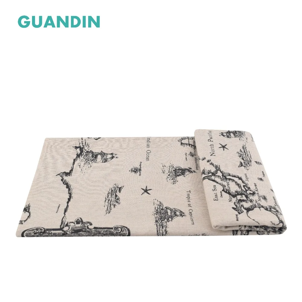 GUANDIN ткань из хлопка и льна с принтом для квилтинга/шитья своими руками/скатерть