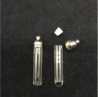 50pieces 29x5mm tube shape glass vial pendant glass pendant wishing glass bottle locket necklace pendant name on rice bottle