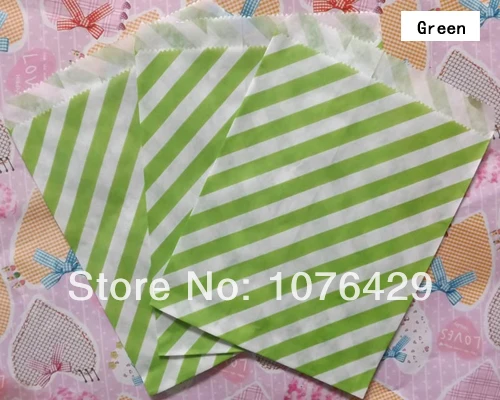 25 шт. зеленые диагональные полосы обрабатывать ремесленные сумки для поддержки
