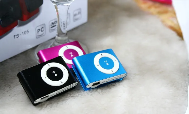 Случайный цвет мини MP3 плеер с зажимом и слотом для карты Micro TF/SD спортивный