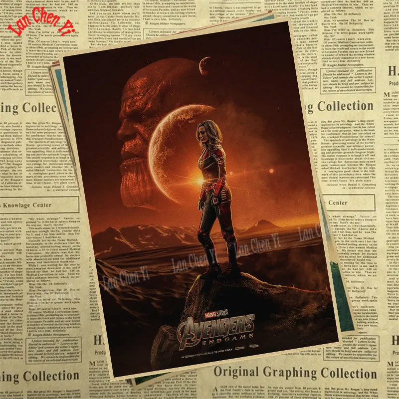 Крафт-постеры принты Мстители эндшпиль Америка Marvel фильм Искусство настенные картины для гостиной домашний декор