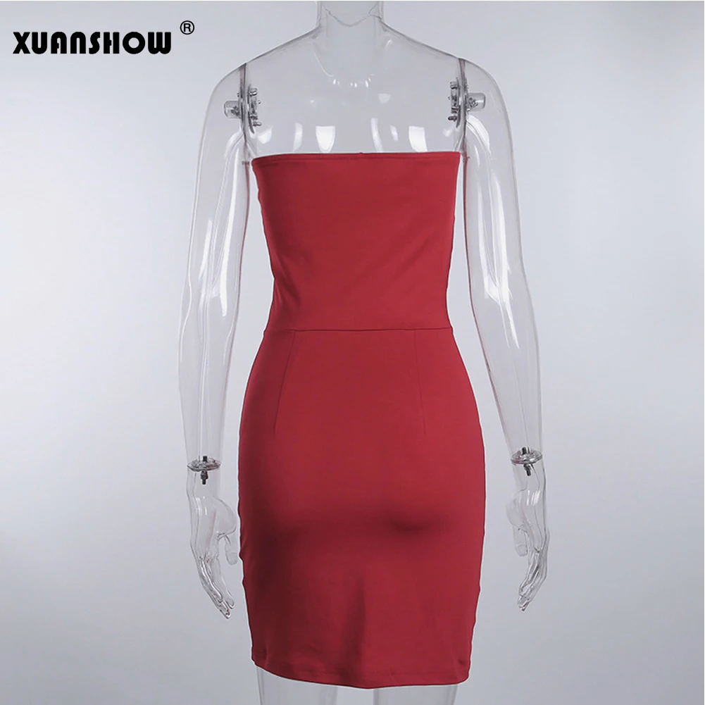 XUANSHOW Летний стиль женские элегантные платья сексуальные тонкие бандажные с