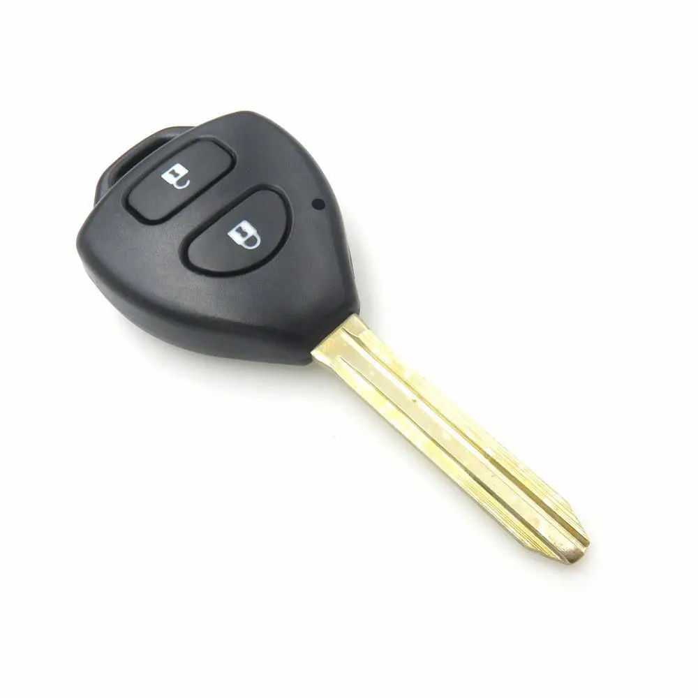 2 кнопки авто ключ оболочки дистанционного флип складной чехол черный Fob для Toyota