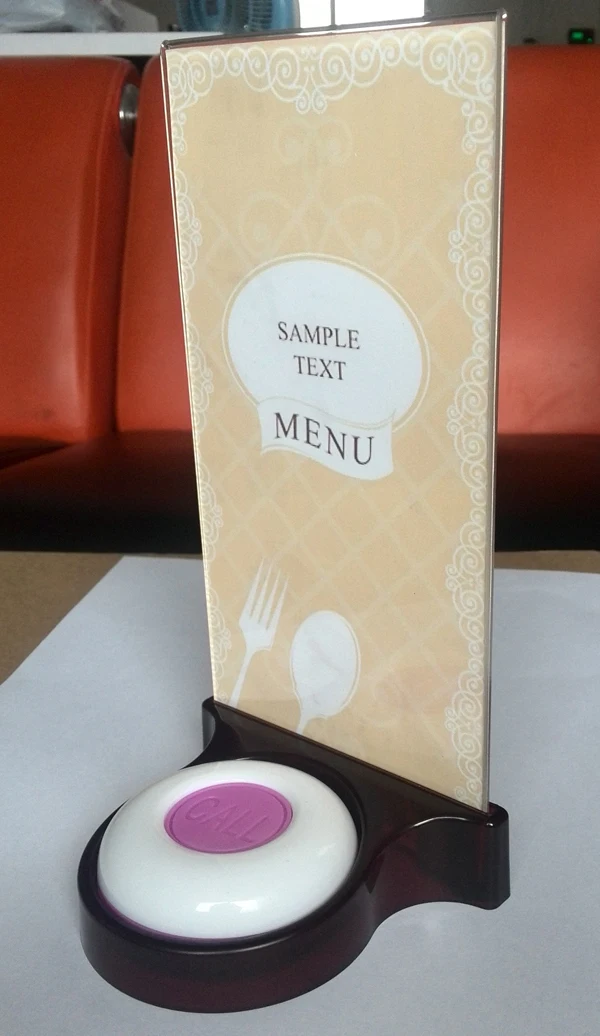 Беспроводная система вызова для ресторана 1 наручные часы кнопка Подставка меню