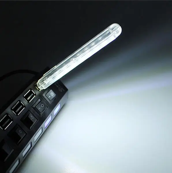 USB Led лампа Мини Портативный Яркий книжный светильник с 8 светодиодами лампа для чтения для внешнего аккумулятора ПК ноутбука Luminaria аварийный ночной Светильник s - Испускаемый цвет: Белый