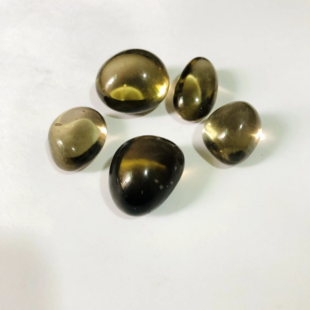 

Wholesale 3pcs Natural Smoky Quartz Beads,Tumbled Healing Rock Crystal,Polished Tumbled Loose Stones Gems 20-25mm