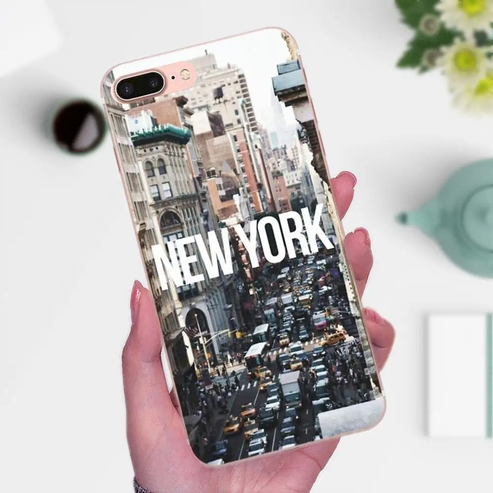 New York City Offer Vertical For Galaxy A3 A5 A7 On5 On7 2015 2016 2017 Grand Alpha G850 Core2 Prime S2 I9082 TPU | Мобильные