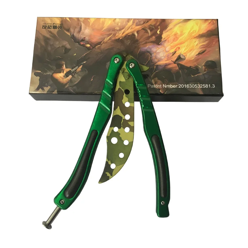 LLxxmm бабочка в ноже обучение из нержавеющей стали CS GO нож счетчик удар игра