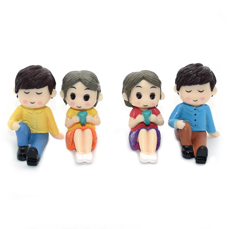 2 шт./компл. миниатюрные садовые Феи микро фигурки влюбленные миниатюрный пейзаж