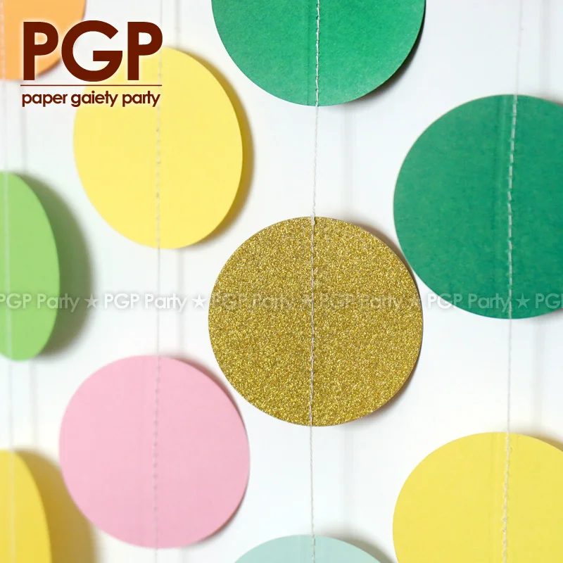 [PGP] тропическая бумажная круглая гирлянда надпись &quotАлоха Гавайи&quot Rio Flamingo