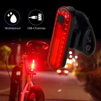 mini usb bike taillight rechargeable rear lamp with built in battery safety led warning bike light red light for night cycling