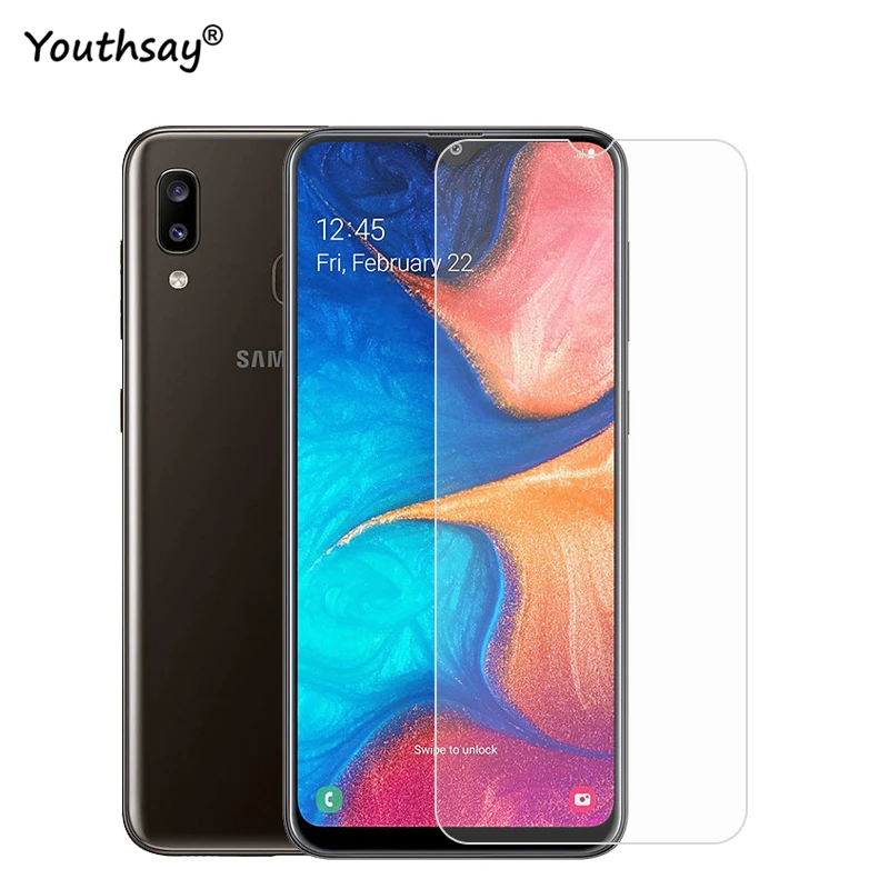 

2 шт., защитное стекло 9H для Samsung Galaxy A20