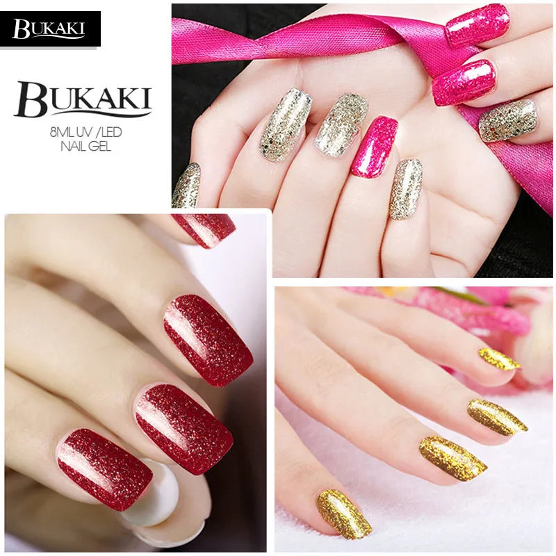 BUKAKI Новый Платиновый Гель Супер Сияющий эффект гель для ногтей Идеальный