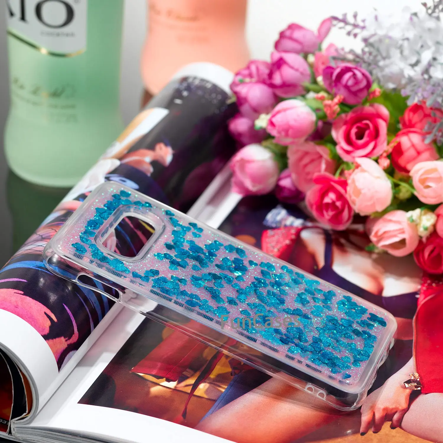 Модный Блестящий чехол с сердечками для samsung Galaxy S10 Lite S10e блестящий жидкий зыбучий