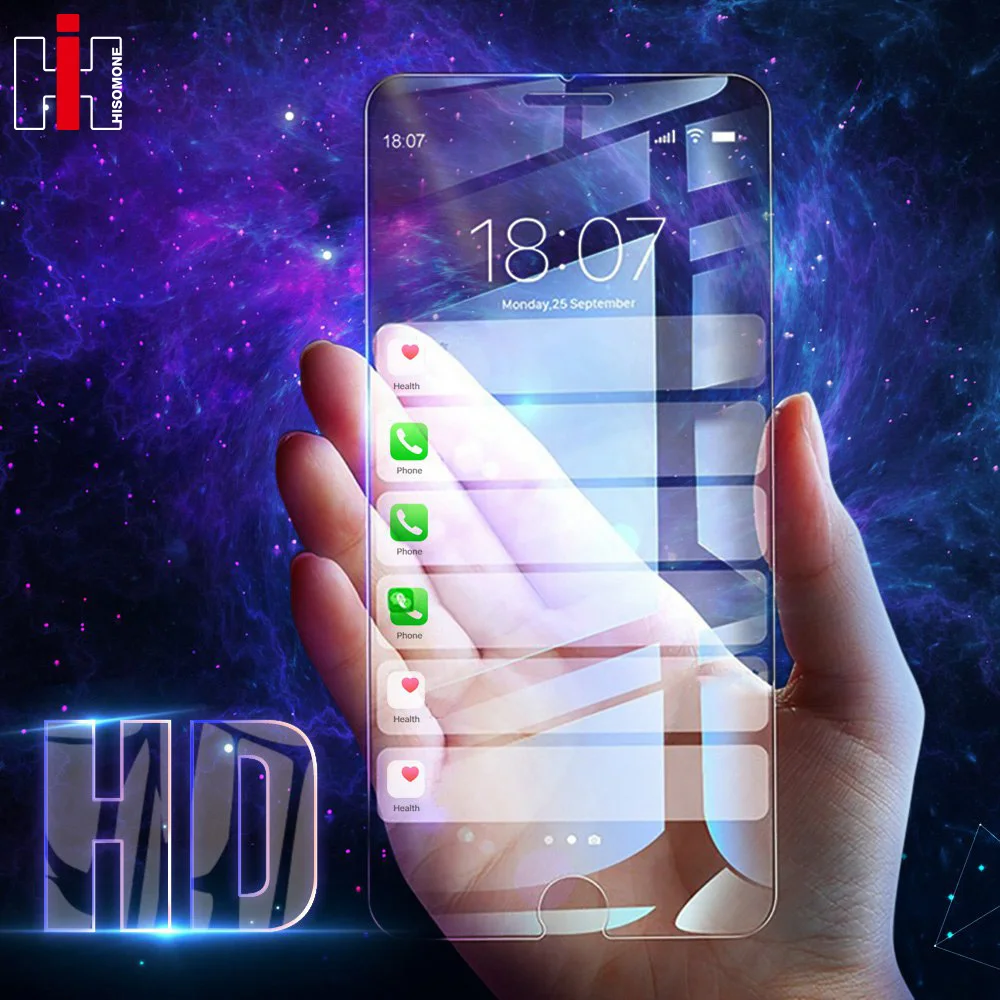 Hisomone высокое качество закаленное Стекло для iphone 6 6s Экран протектор 7 плюс 8 Plus X 5 4