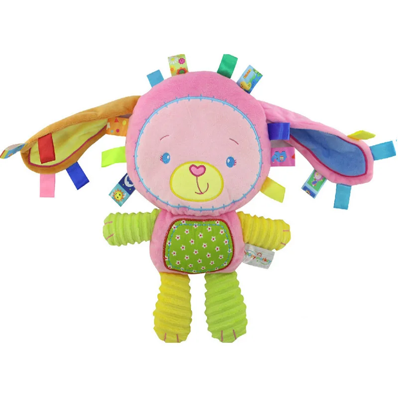 rabbit 33*20 см детские погремушки для малышей, подвижные игрушки, кукла, ручные колокольчики, плюшевое животное, Мягкая комфортная Детская игрушка для сна, Слон/Кролик - Цвет: rabbit