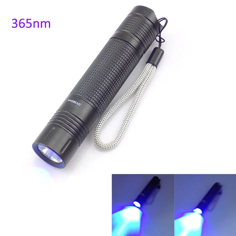УФ фонарик LED 365nm фиолетовый ультра для проверки денег Обнаружение использования