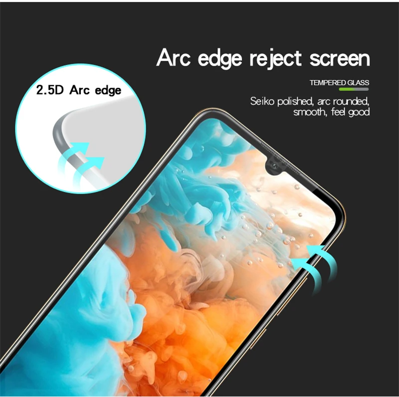 2pcs screen protector huawei honor 8a pro tempered glass for huawei y6 2019 full coverfull glue glass for honor 8a pro jat l41 free global shipping